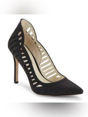 BCBGeneration Black Cutout Pointed Toe Stiletto Pump